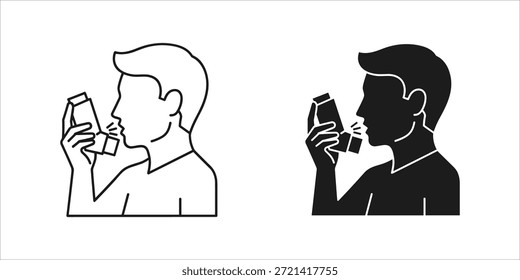 Title: Two people drinking from bottles with one in white and one in black silhouette style