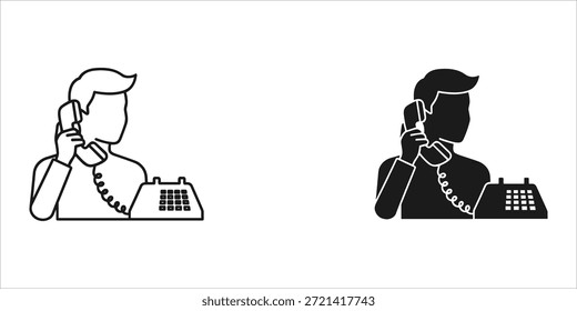 Título: Duas pessoas falando ao telefone em uma comparação lado a lado