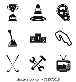 Titleholder icons set. Simple set of 9 titleholder vector icons for web isolated on white background