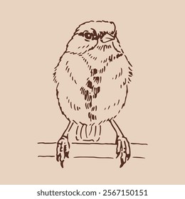 Titmouse. Hand drawn vector illustration.