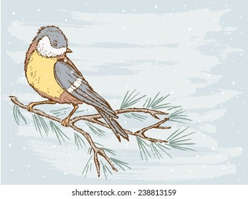 titmouse on a branch