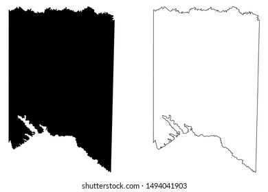 Titus County, Texas (Counties in Texas, United States of America,USA, U.S., US) map vector illustration, scribble sketch Titus map