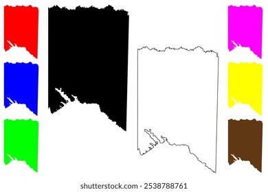 Titus County, Texas (Counties in Texas, United States of America,USA, U.S., US) map vector illustration, scribble sketch Titus map