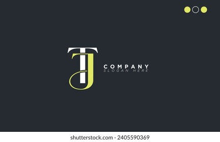 TJ Alphabet letters Initials Monogram logo JT, T and J