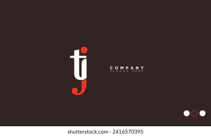  Letras alfabetas TJ Iniciales logotipo monograma JT, T y J