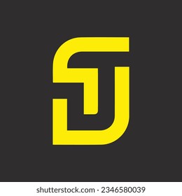 Diseño creativo y moderno del logotipo vectorial de TJ