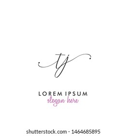 TJ Initial beauty monogram logo vector