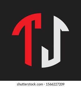 Tj Initial Logo Design Monogram Isolated Stock Vector (Royalty Free ...