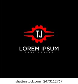 Monograma inicial de TJ para el Vector de diseño de logotipo automotriz