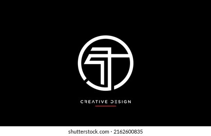 TJ, JT Abstract Luxury Minimal Logo monogram Design Vector