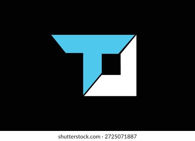 Ilustración vectorial inicial del logotipo de la letra de TJ OR JT.