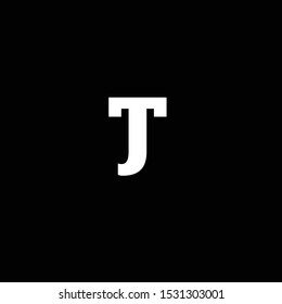 TJ or JT initials letter logo icon vector free