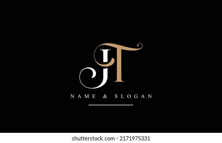 TJ, JT, T, J Abstract Letters Logo Monogram
