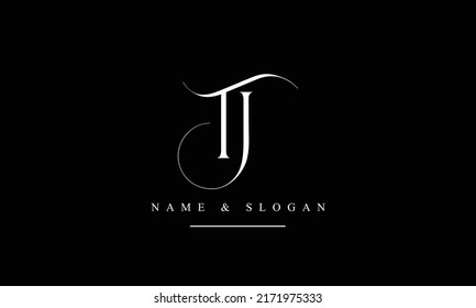 TJ, JT, T, J abstract letters logo monogram