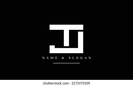 TJ, JT, T, J abstract letters logo monogram