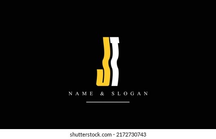 TJ, JT, T, J abstract letters logo monogram