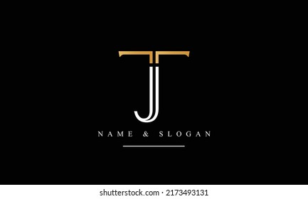 TJ, JT, T, J abstract letters logo monogram