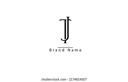 TJ JT T J abstract vector logo monogram template