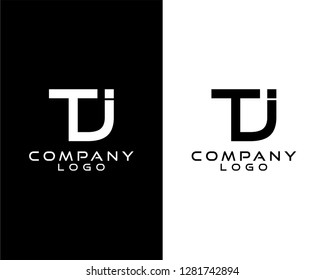 tj, jt, ti, it initials, letter company logo vector