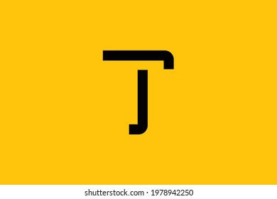 TJ letter logo design on luxury background. JT monogram initials, letter logo concept.