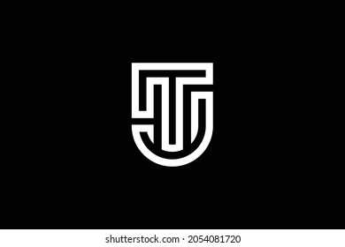 TJ letter logo design on luxury background. JT monogram initials letter logo concept. TJ icon design. JT elegant and Professional white color letter icon design on black background.