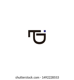 tj letter vector logo design