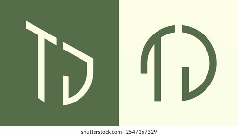 TJ modern initial letter logo design vector bundle. It will be suitable for which company or brand name start those initial.