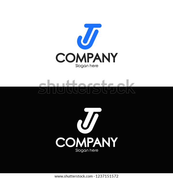 Tj Monogram Logo Minimal Design Stock Vector (Royalty Free) 1237151572 ...