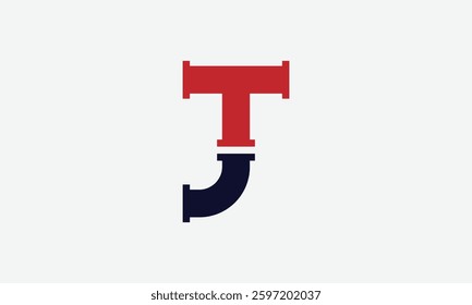 TJ plumber monogram logo design