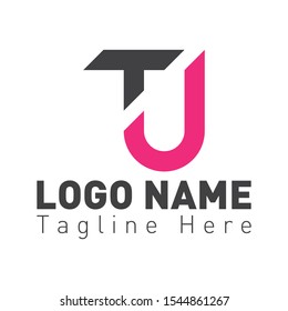 TJ oder TU Logo Design-Vorlage. TU-Brieflogo