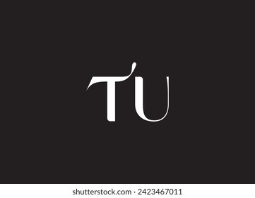 TJ oder TU Logo Design-Vorlage. TU-Brieflogo