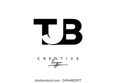 Diseño de logotipo de monograma elegante y creativo de TJB con tipografía moderna audaz con un acento dorado con estilo y un fondo artístico de trazo de pincel negro. Este Logotipo De Letra Mínimo Y Creativo.
