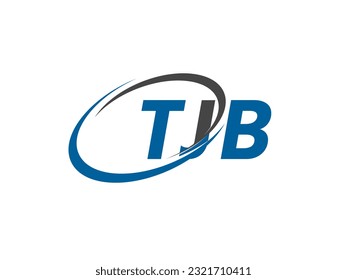 TJB letter creative modern elegant swoosh logo design
