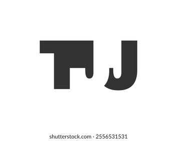 TJJ logo design. Initial letter T J J bold font style for tech startups, consulting, corporate branding. Creative company name, headlines typography identity, trendy logotype. Vector illustration.