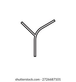 T-junction icon illustration eleemnt design