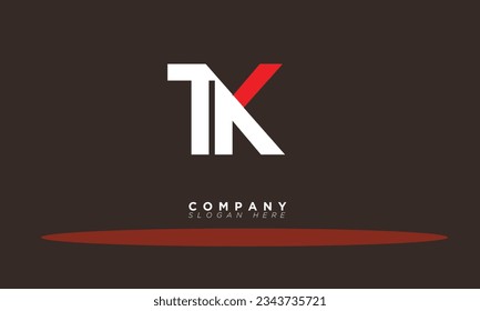 TK Alphabet letters Initials Monogram logo KT, T and K
