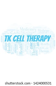 Tk Cell Therapy word cloud. Wordcloud made with text only.