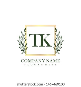 TK Initial beauty floral logo template