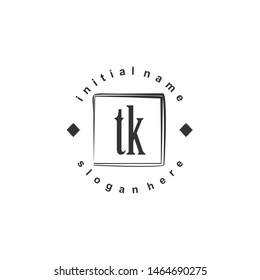 TK Initial beauty monogram logo vector
