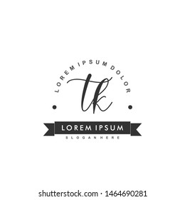 TK Initial beauty monogram logo vector
