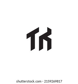 TK initial logo letters in high quality professional design that will print well across any print media