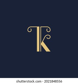 TK initial logo unique abstract