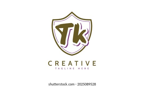 TK Initials, handwriting logo vector