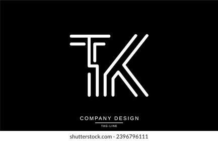 TK, KT, Monogramm für abstrakte Buchstaben