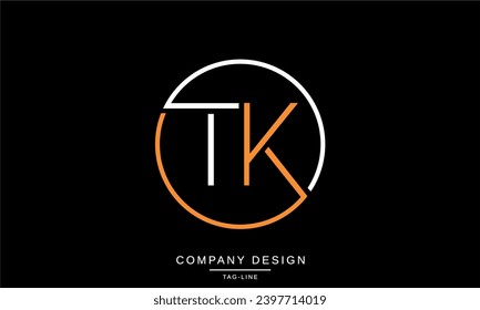 TK, KT, Monogramm für abstrakte Buchstaben