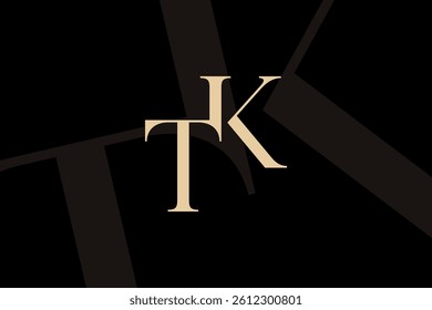 TK or KT letter logo icon design. Classic style luxury initials monogram.