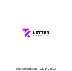 TK, KT letter modern branding logo