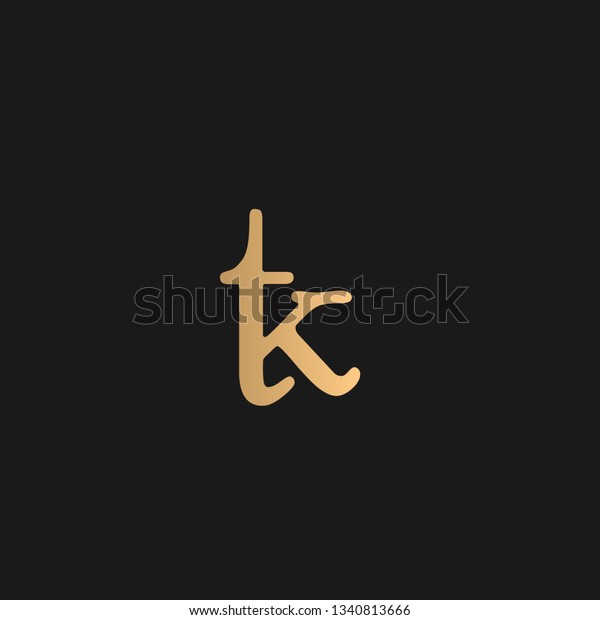 Tk Kt Logo Vector Initial Letter Stock Vector Royalty Free 1340813666