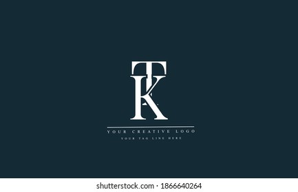 TK KT T K abstract vector logo monogram template
