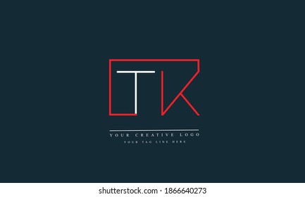 TK KT T K abstract vector logo monogram template